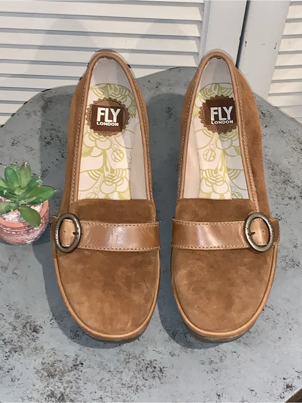 Fly London YOND771FLY Loafers Suede Brown women’s size 40 - Picture 2 of 8